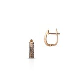 Kolczyki złote bicolor z diamentami