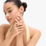 Pierścionek srebrny z różowymi topazami