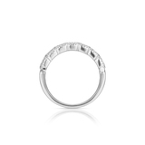 Pierścionek białe złoto z brylantami i diamentami