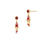 Kolczyki srebrne z motywem rakiety