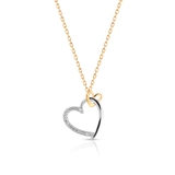 Wisiorek srebrny serce z cyrkoniami