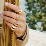 Pierścionek złoty z rodolitem Royal Star