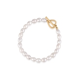 Bransoleta srebrna z perłami