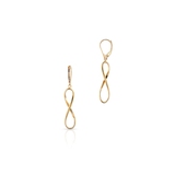 Kolczyki złote znak nieskończoności