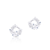 Kolczyki srebrne Kwiaty Nocy Biały Bez