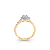 Pierścionek złoty z brylantami