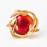 Pierścionek srebrny KOI