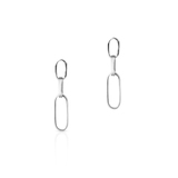 Kolczyki srebrne o splocie pancerki