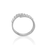 Pierścionek białe złoto z diamentami