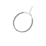 Bransoleta srebrna przeplatana