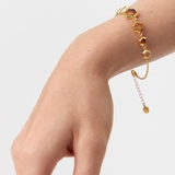 Bransoleta srebrna z bursztynem Miodowa