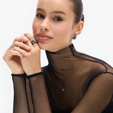 Pierścionek srebrny Meteory