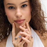 Pierścionek złoty Kwiaty Nocy Bratki