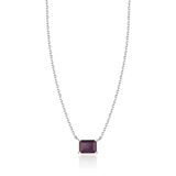 Naszyjnik srebrny z cyrkonią