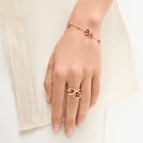 Pierścionek srebrny Kwiaty Nocy Bratki