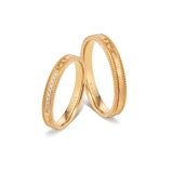 Komplet obrączek złotych MYSTIC