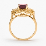 Pierścionek złoty z rodolitem Royal Star