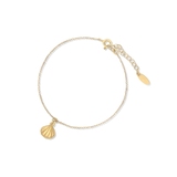 Bransoletka srebrna  pozłacana Muszla