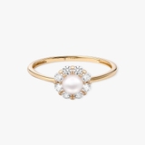 Pierścionek złoty z perłą Ceremonials