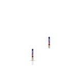 Kolczyki srebrne koła z kolorowymi cyrkoniami