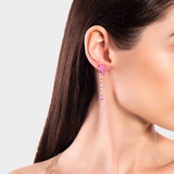 Kolczyki srebrne Kwiaty Nocy Różowy Bez