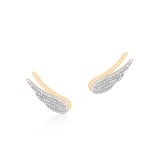 Nausznice złote z diamentami