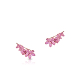 Kolczyki srebrne Kwiaty Nocy Różowy Bez