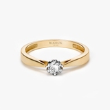 Pierścionek zaręczynowy złoty Romantyczny