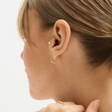 Kolczyk srebrny pozłacany kulka