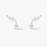 Kolczyki srebrne Kwiaty Nocy Biały Bez