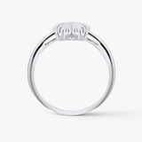 Pierścionek srebrny z motywem śnieżynki