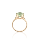 Pierścionek złoty z prasiolitem