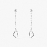 Kolczyki srebrne z diamentami laboratoryjnymi Czułość