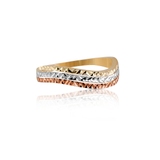 Pierścionek złoty trójkolorowy