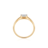 Pierścionek złoty z brylantami