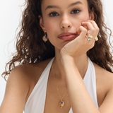 Kolczyki złote ze szkłem Murano