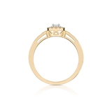 Pierścionek złoty z diamentami