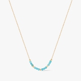 Naszyjnik złoty z turkusami