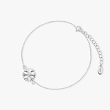 Bransoleta srebrna z motywem śnieżynki