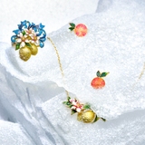 Pierścionek srebrny Kwiaty Nocy Cytrusy