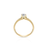 Pierścionek złoty z brylantem RECARLO