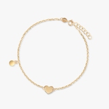 Bransoleta złota z sercem