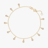 Bransoleta złota na nogę