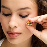 Nausznice srebrne Kwiaty Nocy Cytrusy