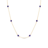 Naszyjnik złoty z niebieskimi kamieniami