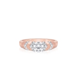 Pierścionek srebrny pozłacany z cyrkoniami