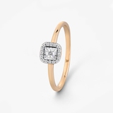 Pierścionek złoty z diamentami