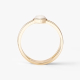 Pierścionek srebrny pozłacany z sercem