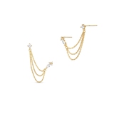 Kolczyki srebrne pozłacane z cyrkoniami