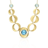 Naszyjnik złoty z topazami